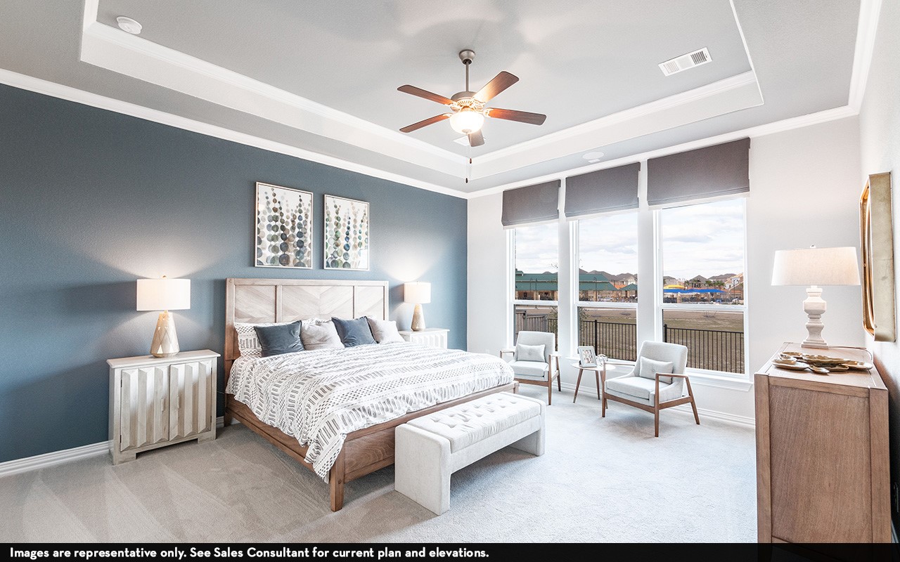 1051 Lakeland Circle Rosharon, TX 77583 - Photo 11 of 19 a bedroom with a bed couch and a large window