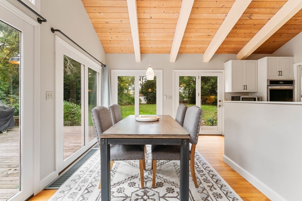 12 Winthrop Road Wayland, MA 01778 - Photo 11 of 22 a view of a dining room with furniture window and outside view