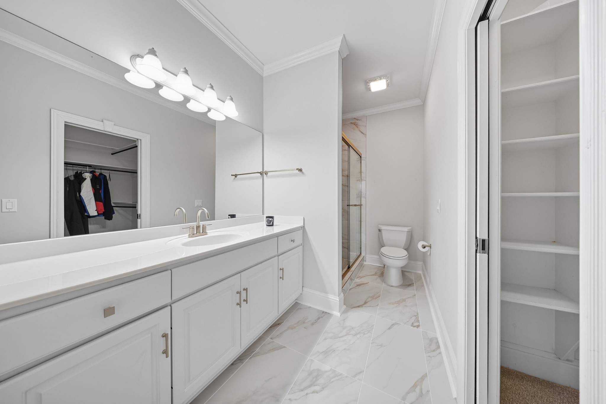 700 Princeton Hills Drive Brentwood, TN 37027 - Photo 25 of 42 a spacious bathroom with a double vanity sink mirror and toilet