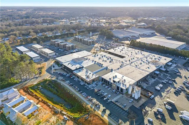 an aerial view of a city