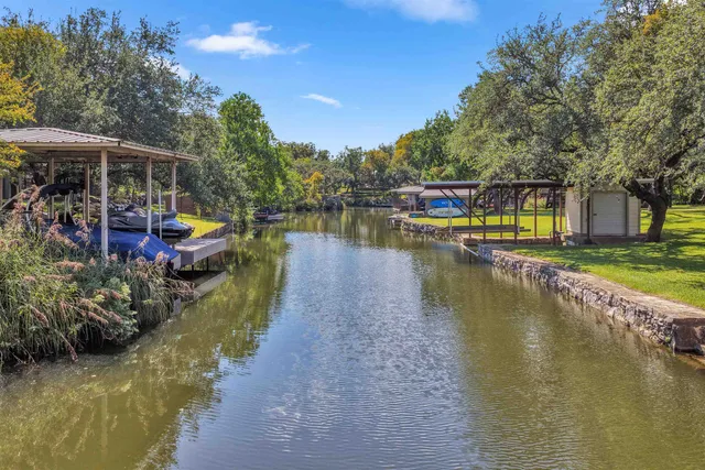 a view of a house with a lake view