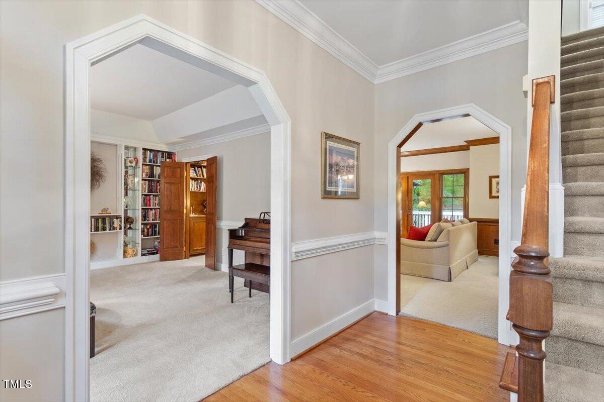 12329 Whartons Way Raleigh, NC 27613 - Photo 3 of 51 a view of livingroom with furniture and wooden floor