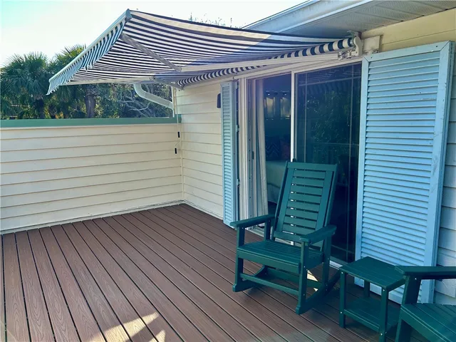 a view of wooden deck