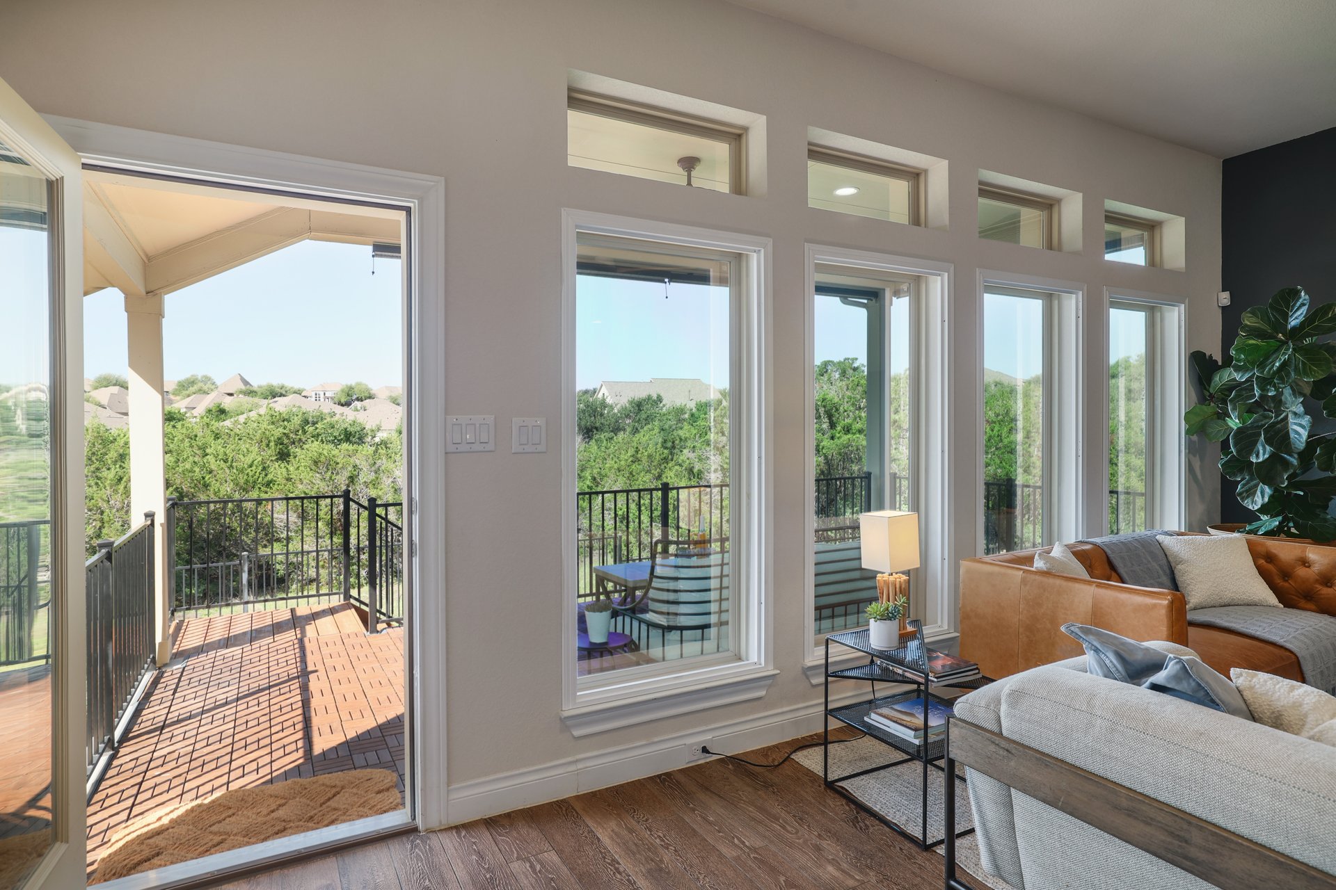 173 Santa Maria Street Georgetown, TX 78628 - Photo 31 of 39 Expansive outdoor deck with black metal railing