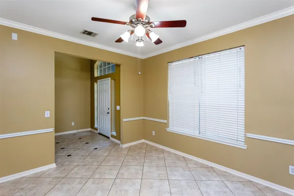 a view of a room with rack on the wall