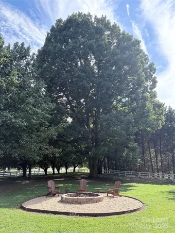 a view of a fountain in middle of the house