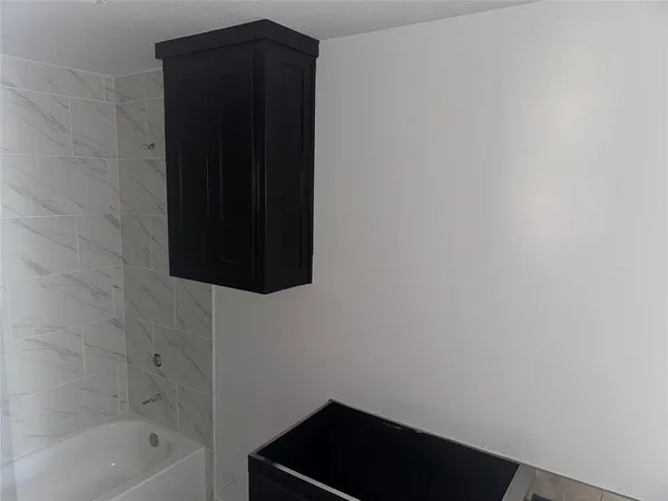 a view of wooden door