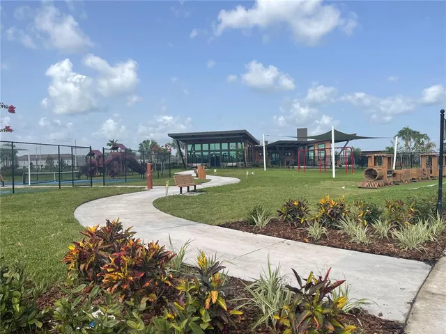 a view of a golf course