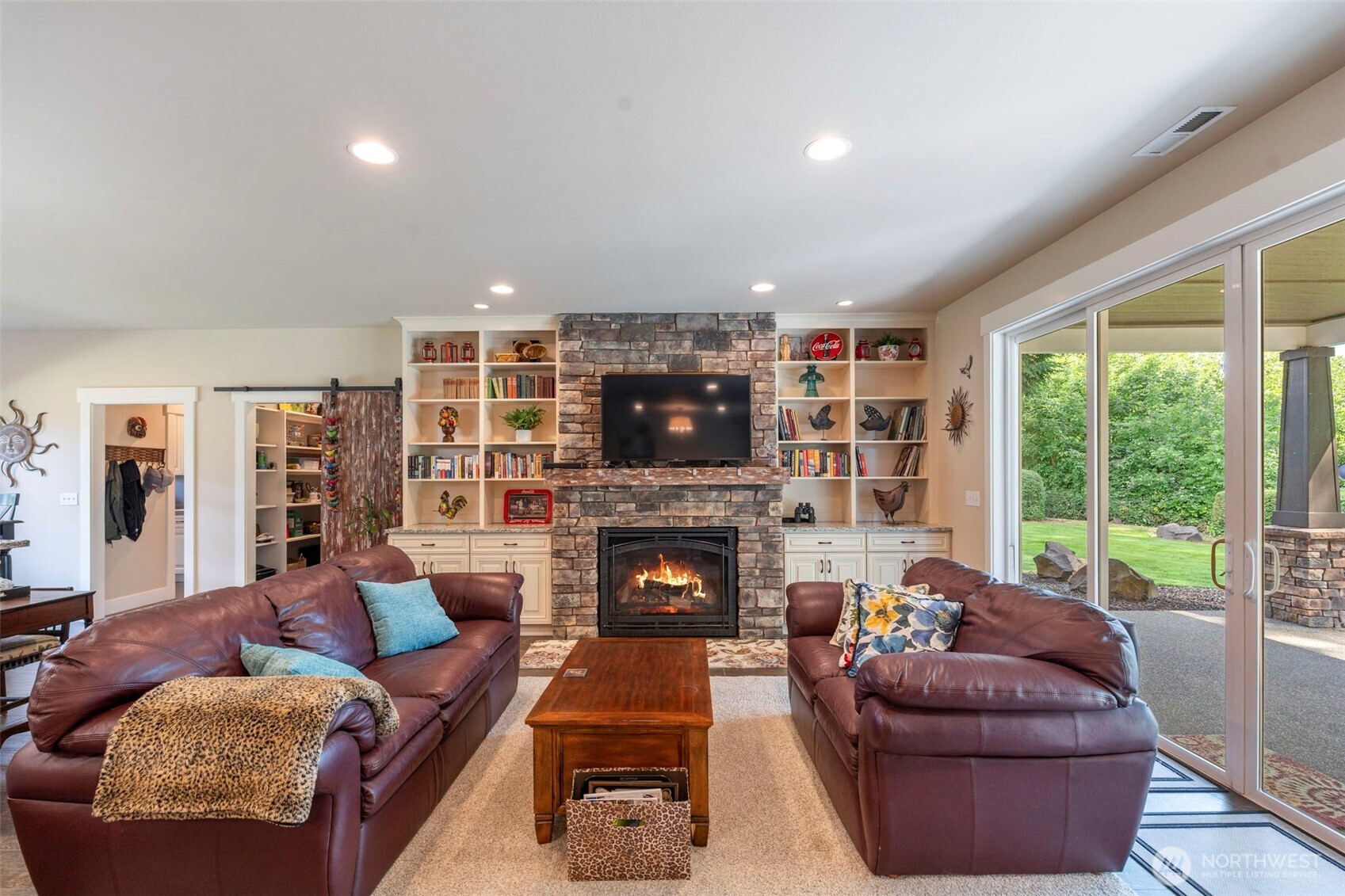 2322 Rice Road Chehalis, WA 98532 - Photo 11 of 39 a living room with furniture fireplace and flat screen tv