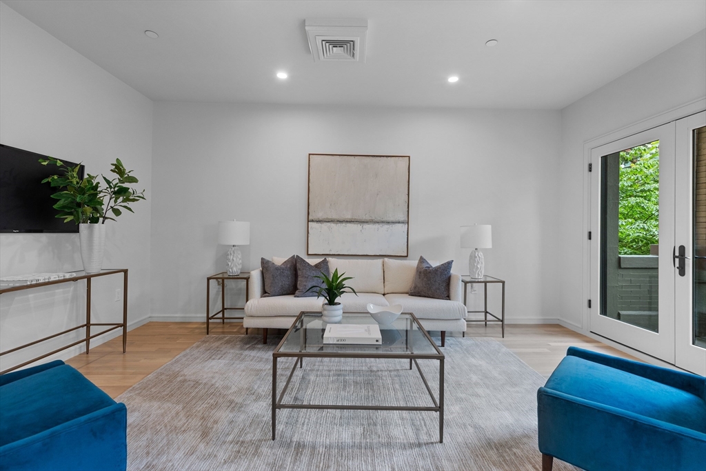 6 Claflin Road, Unit 2 Brookline, MA 02445 - Photo 6 of 39 a living room with furniture and a potted plant