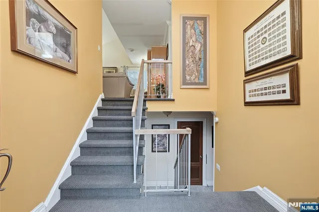 a view of an entryway with stairs