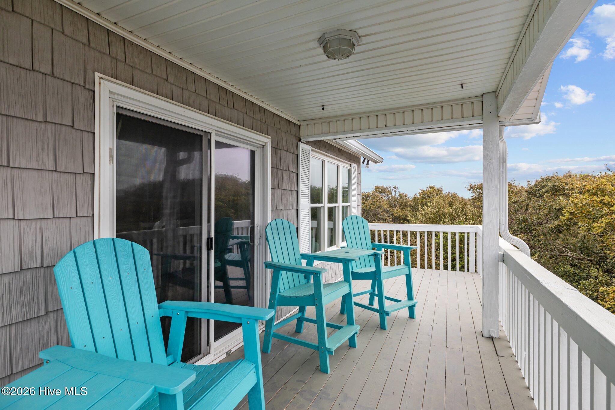 106 Azure Drive Emerald Isle, NC 28594 - Photo 47 of 71 Deck area by bedrooms on first level