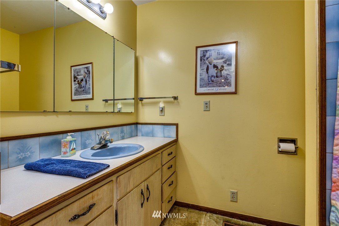 401 West Pole Road Lynden, WA 98264 - Photo 17 of 40 a bathroom with a sink and a mirror