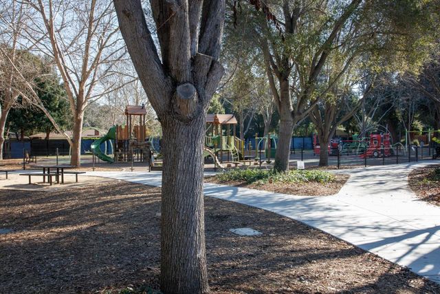 a view of road with trees