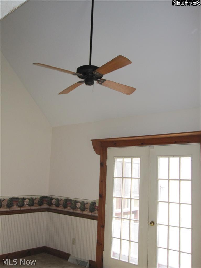 2648 Johnnycake Road Mogadore, OH 44260 - Photo 11 of 25 Vaulted ceiling with fan and French Doors