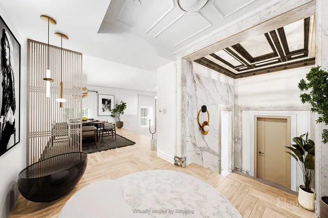 a kitchen with stainless steel appliances kitchen island granite countertop lots of counter top space and furniture