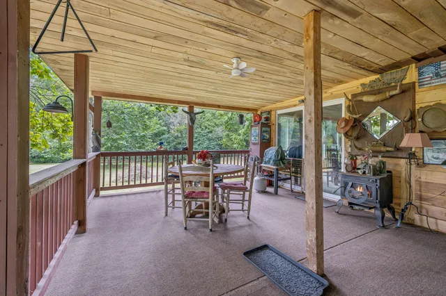 a view of a garage with parked cars