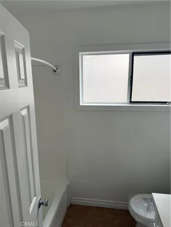 a bathroom with a window