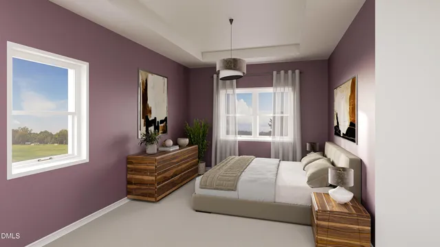 a bedroom with furniture and a window