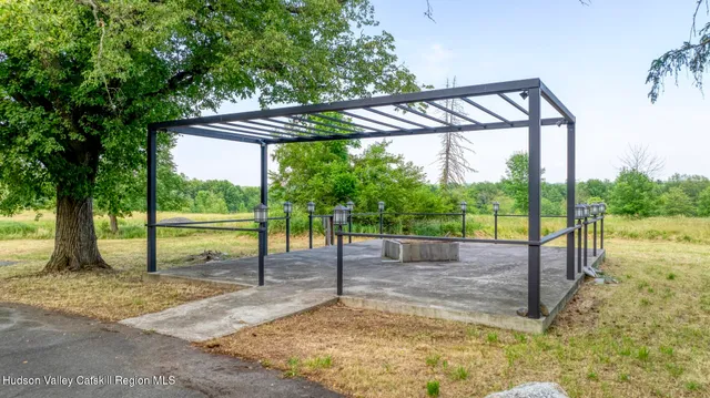 an aerial view of residential house with outdoor space