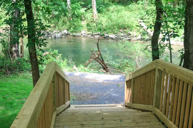 a view of outdoor space with seating