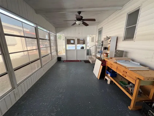 a room with storage and utility