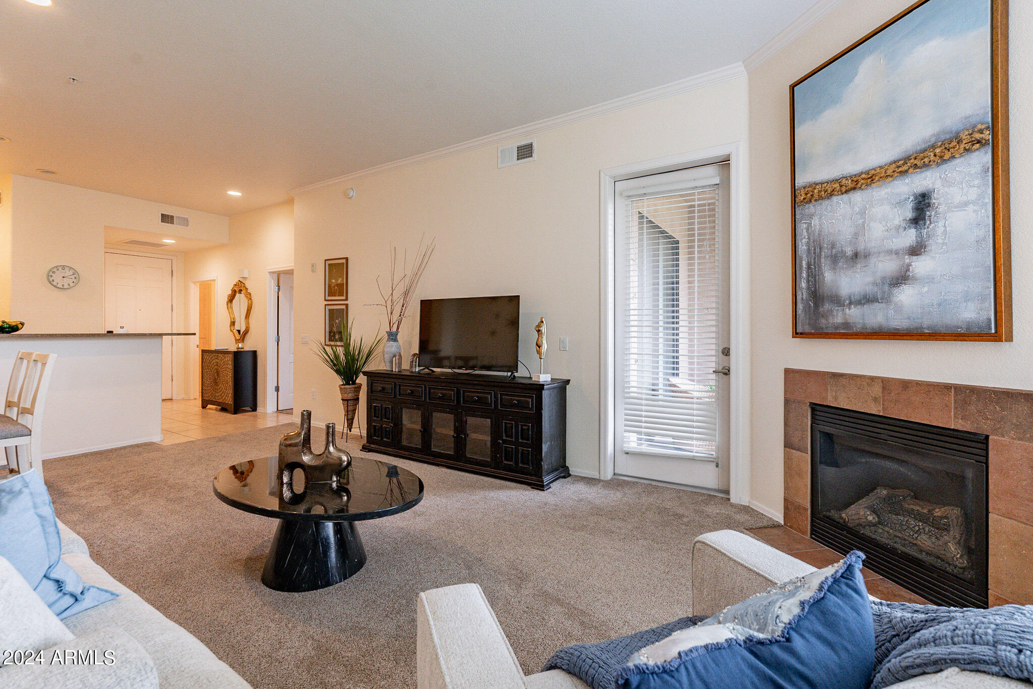 11640 North Tatum Boulevard, Unit 2061 Phoenix, AZ 85028 - Photo 7 of 46 Fireplace at Livng Room