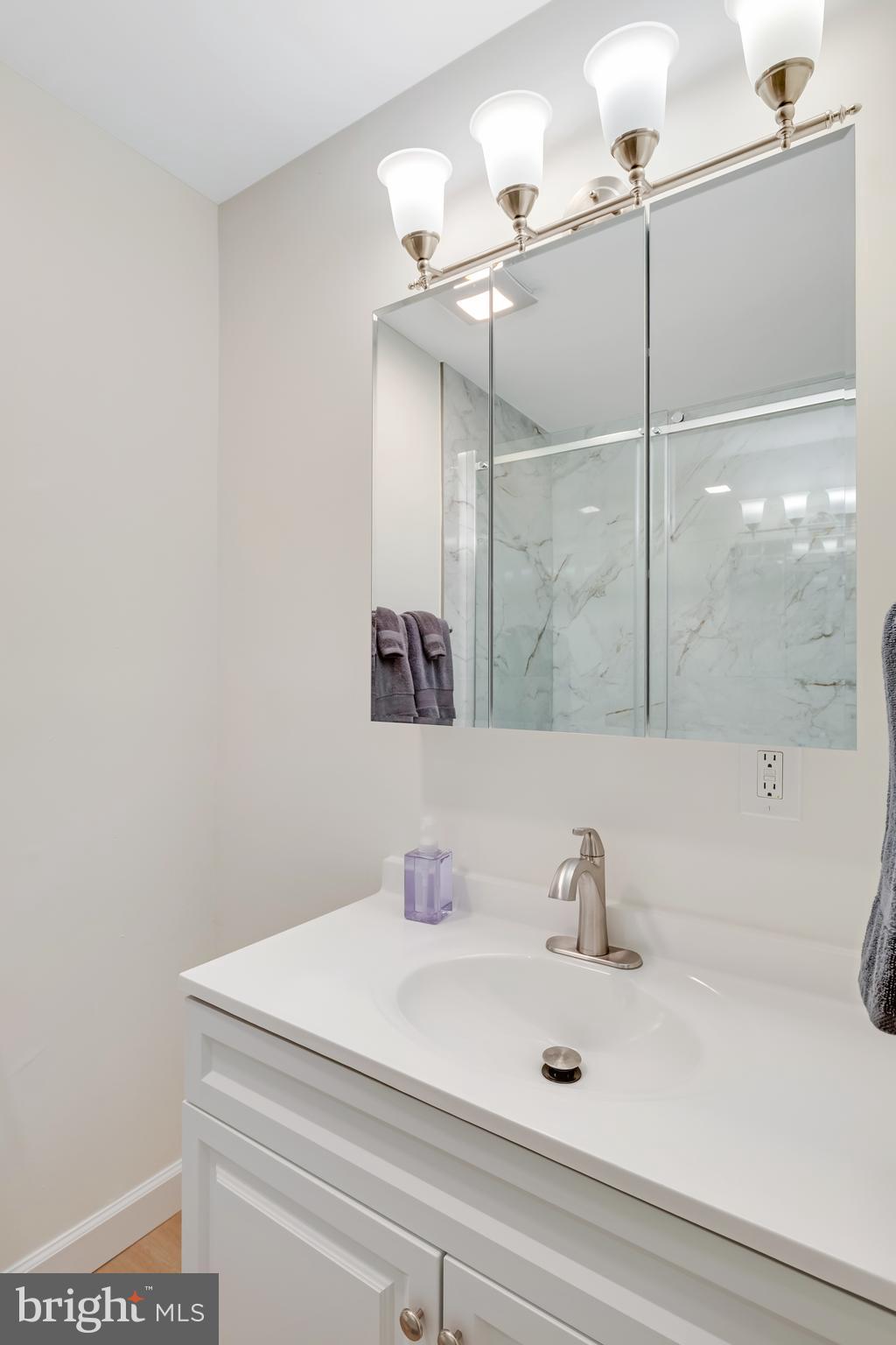 428 Reneau Way Herndon, VA 20170 - Photo 29 of 45 a bathroom with a sink and a mirror