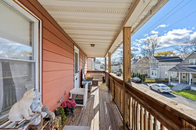 a city view from a balcony