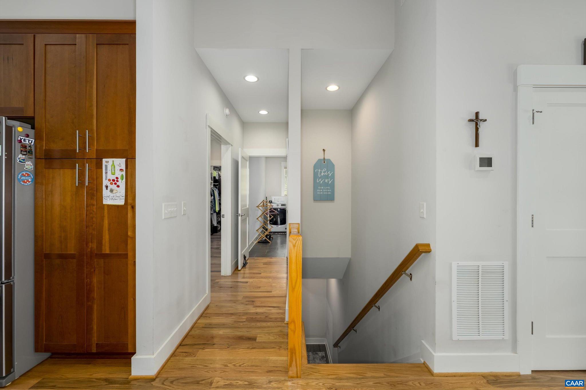 336 Bear Run Road Stanardsville, VA 22973 - Photo 10 of 67 a view of a hallway with wooden floor and staircase