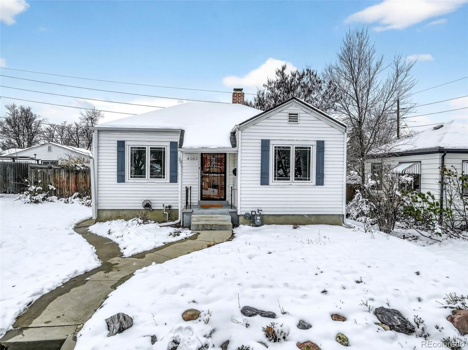 a front view of a house