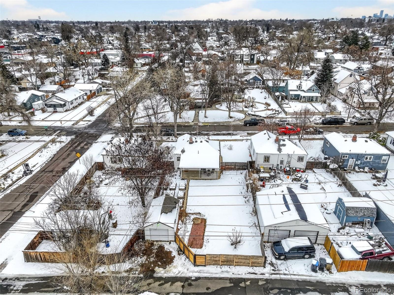 4185 Benton Street Denver, CO 80212 - Photo 35 of 40 an aerial view of residential houses with outdoor space