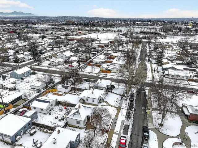 an aerial view of a city