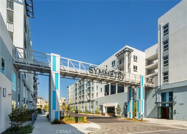 a front view of a building with street view