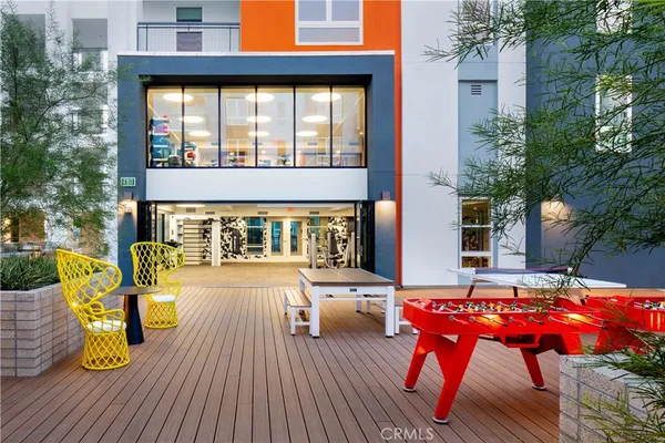 a view of outdoor seating