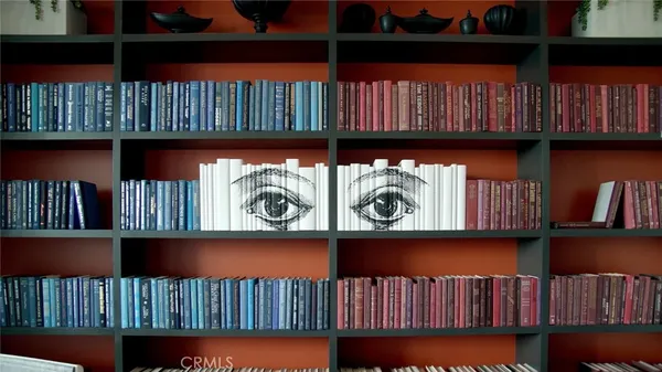 a view of wooden racks