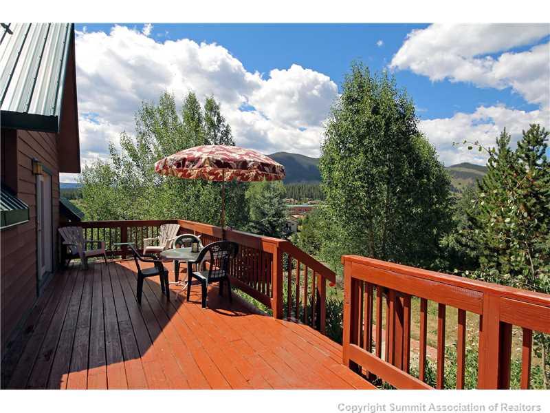 63 Idlewild Drive Summit Cove, CO 80435 - Photo 25 of 25 a balcony with wooden floor table and chairs
