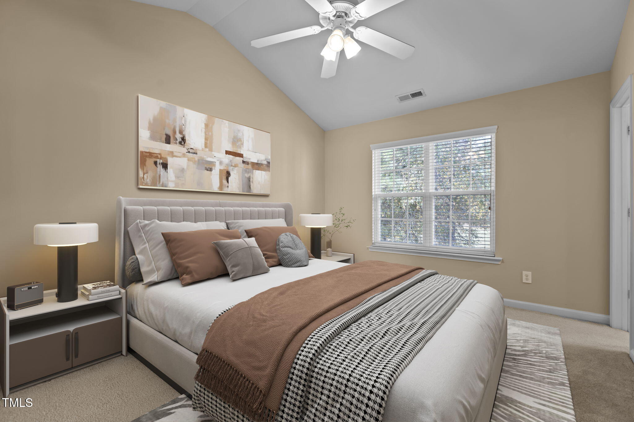 2160 Persimmon Ridge Drive Raleigh, NC 27604 - Photo 6 of 16 a bedroom with a large bed and a window