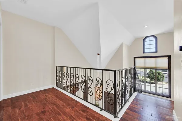 a view of entryway with wooden floor