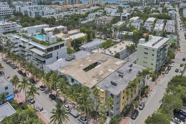 a view of a city with tall buildings