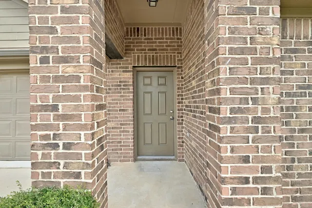 a view of a brick building