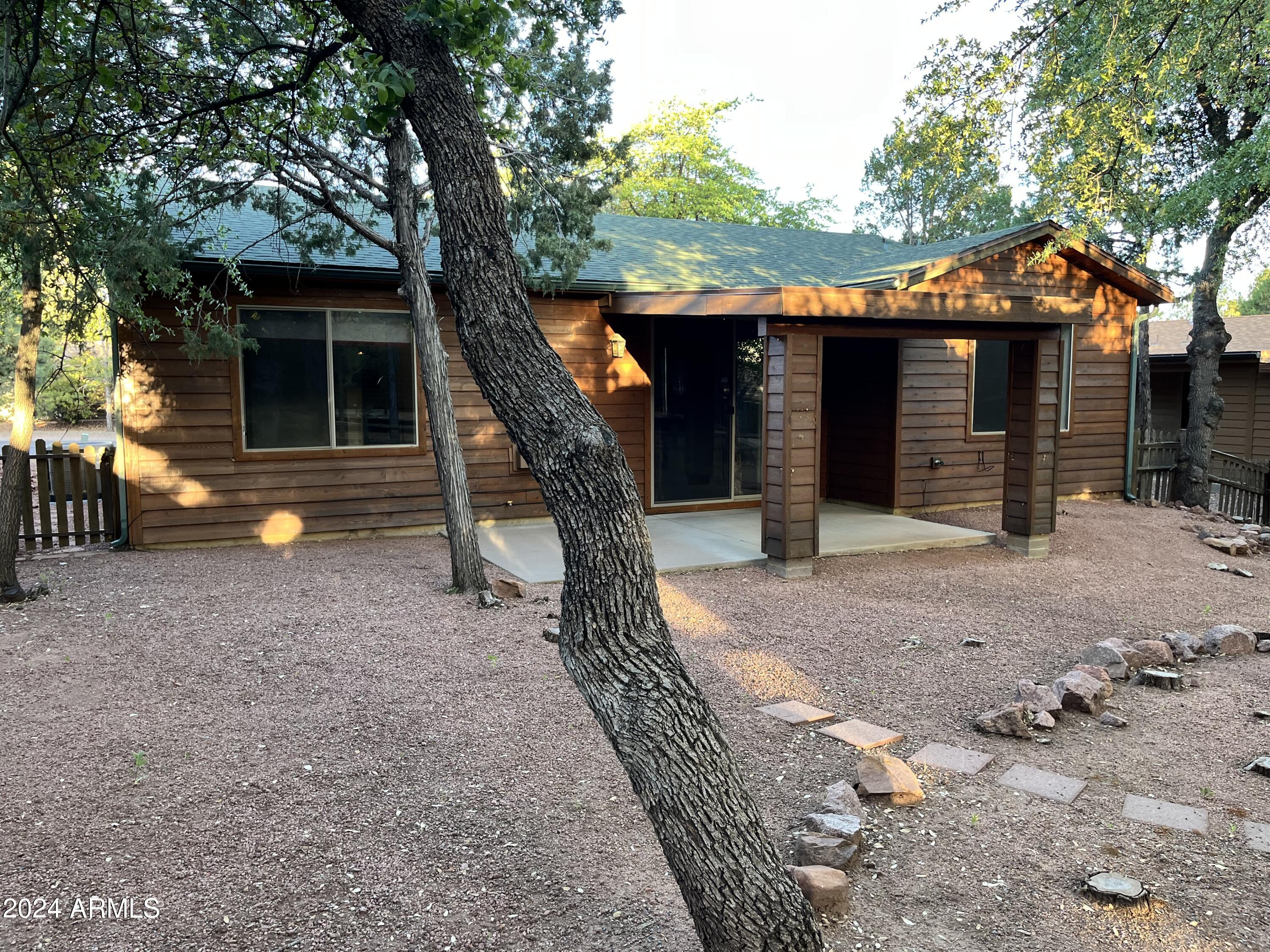 Spacious back porch