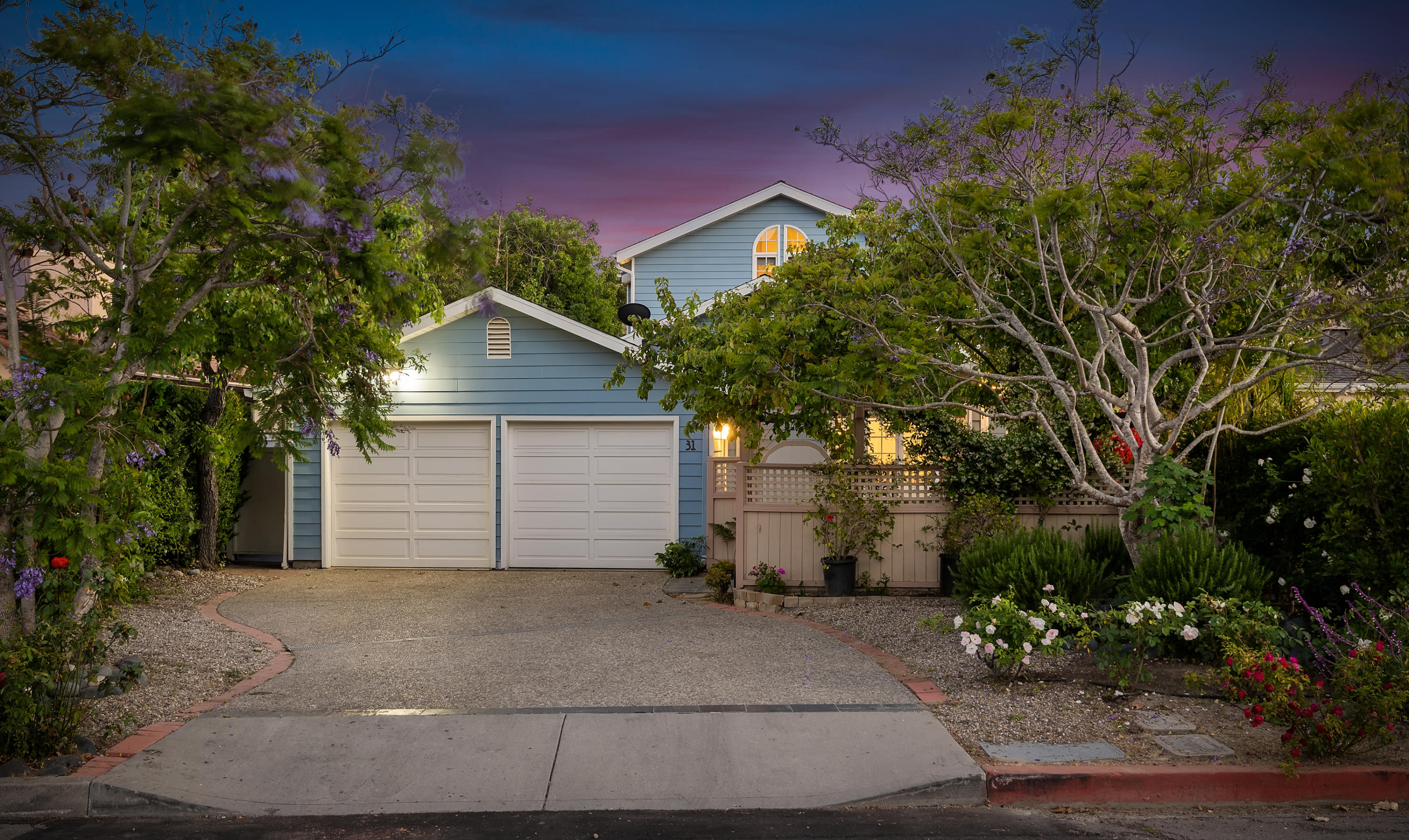 31 Cedar Lane Santa Barbara, CA 93108 - Photo 2 of 39 01 - Street View (Twilight)