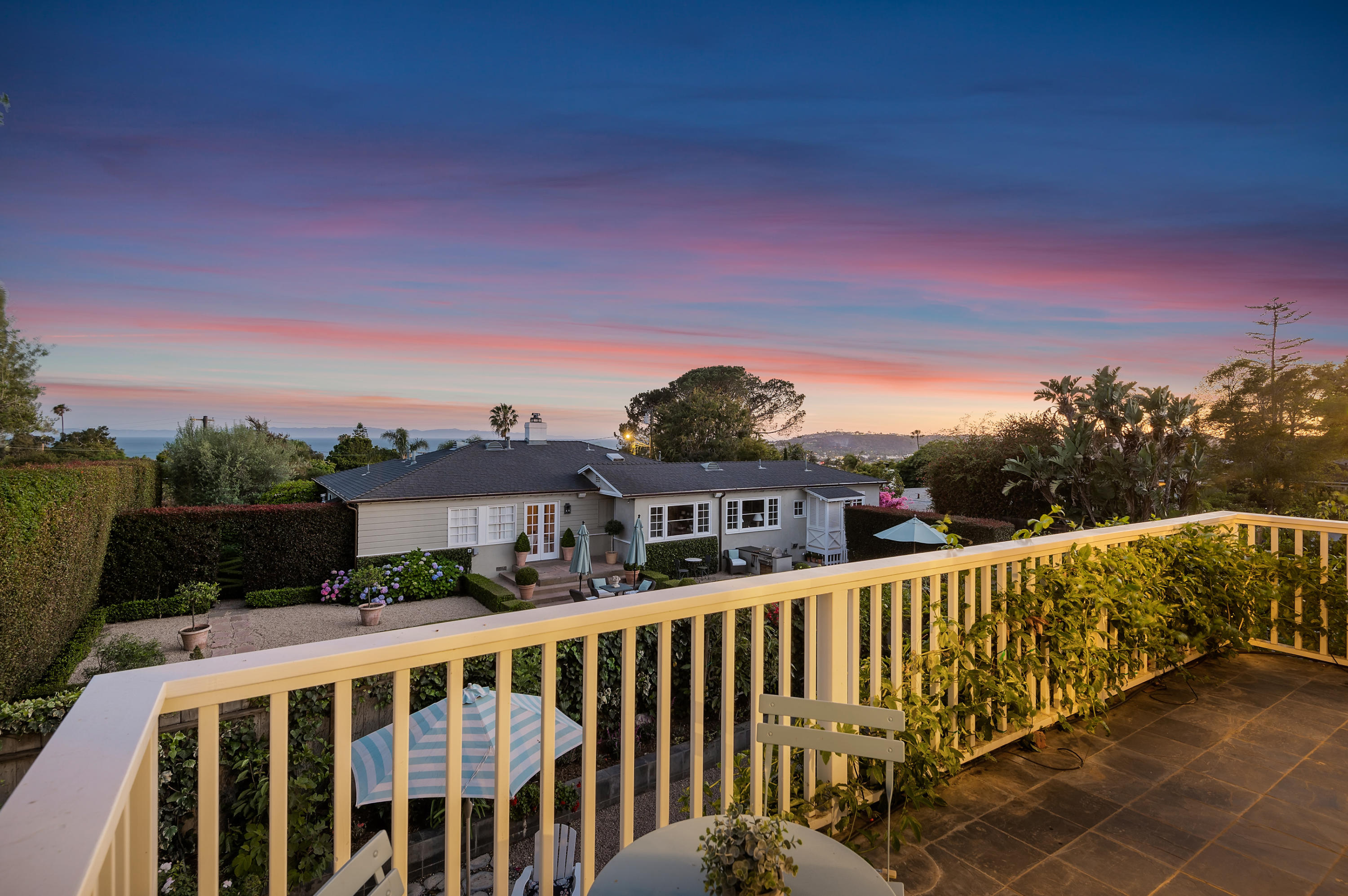 31 Cedar Lane Santa Barbara, CA 93108 - Photo 26 of 39 09 - Balcony (Twilight)