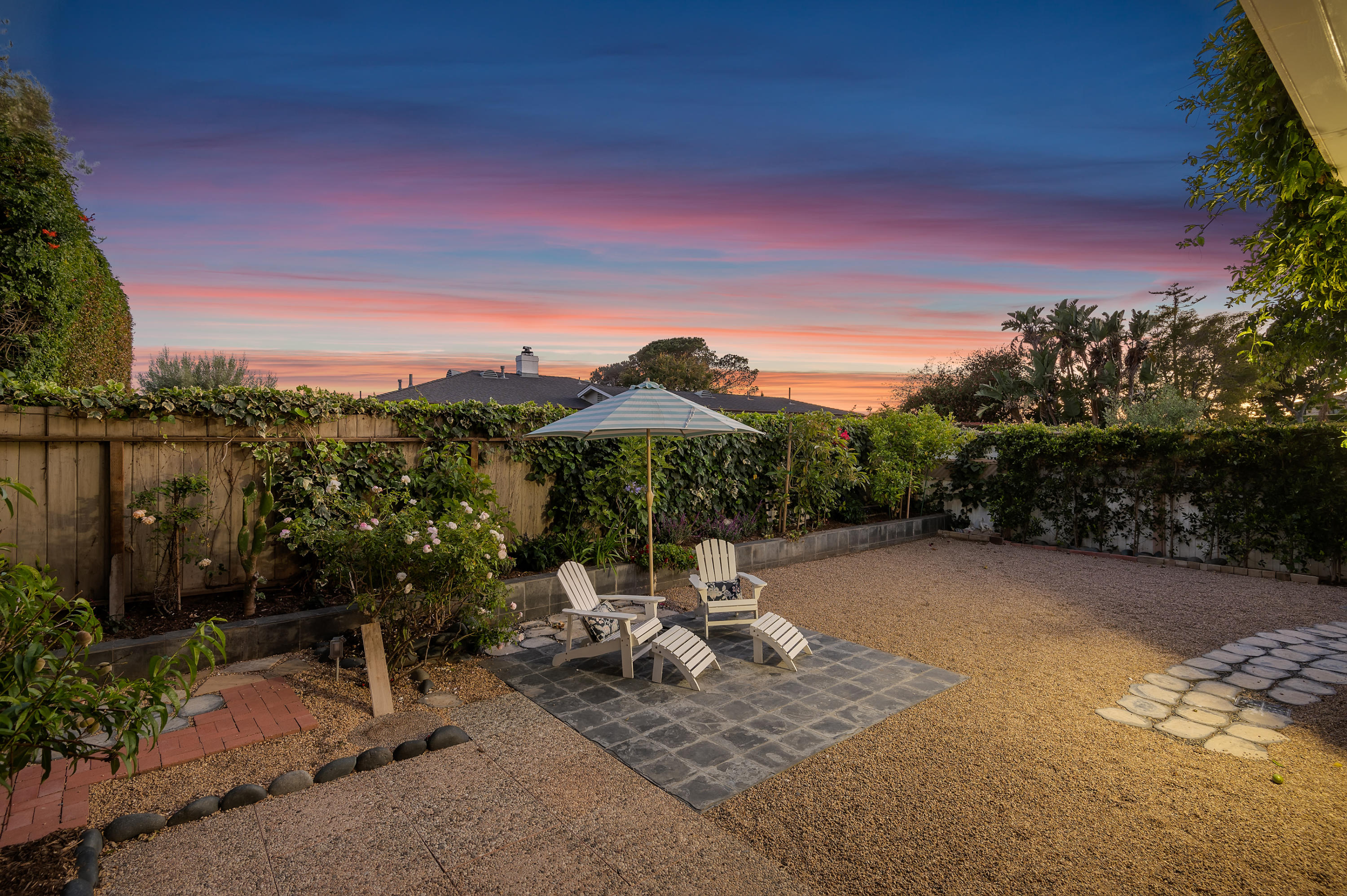 31 Cedar Lane Santa Barbara, CA 93108 - Photo 34 of 39 07 - Back Yard (Twilight)