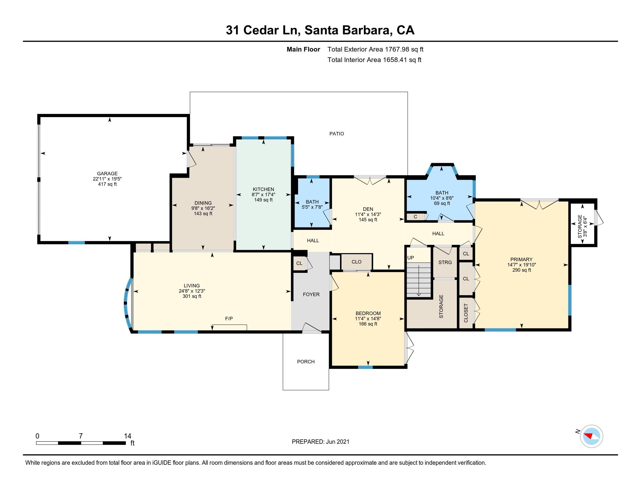 31 Cedar Lane Santa Barbara, CA 93108 - Photo 38 of 39 Floor Plan 1