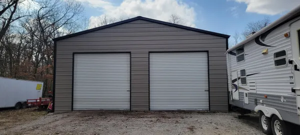 a view of a garage