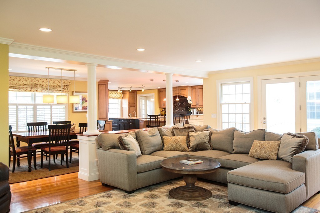 61 Hundreds Road Wellesley, MA 02481 - Photo 7 of 29 a living room with furniture wooden floor and a large window