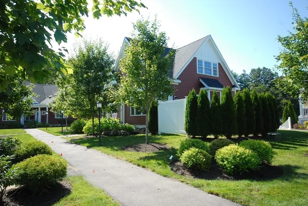 a view of a house with a garden