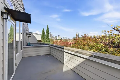 a view of balcony with city view